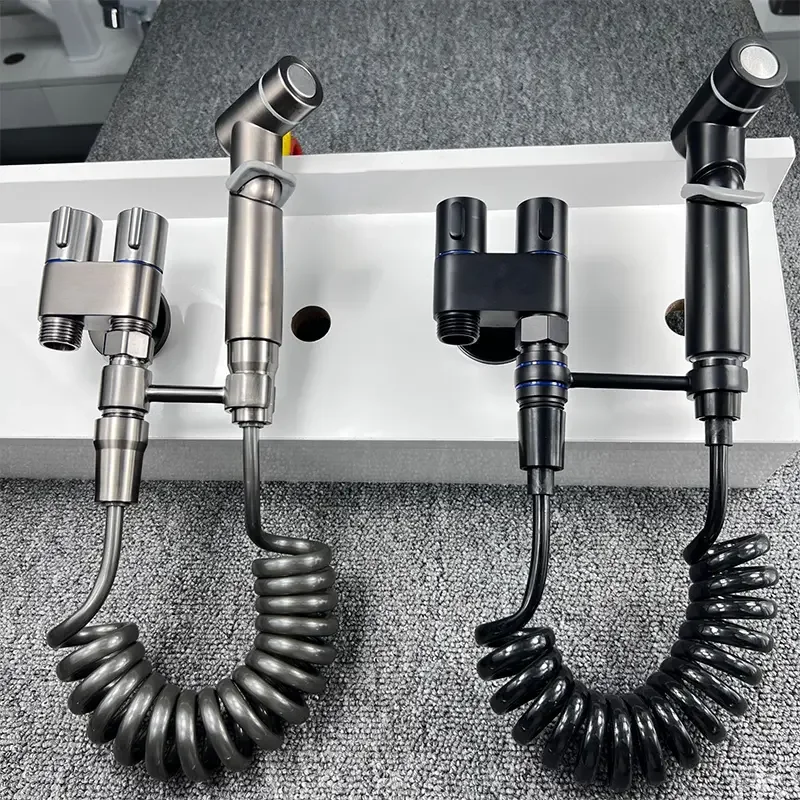 

Handheld Toilet Bidet Faucet Sprayer Stainless Steel Bathroom Bidet Spraye Set Hand Sprayer Shower Head Self Cleaning No Punch