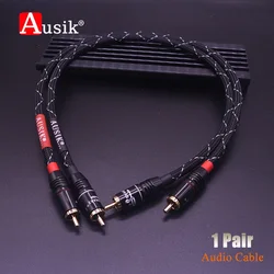 1Pair HiFi 4N-OFC CANARE RCA To RCA Audio Cable For Power Amplifier DAC Preamp / AUSIK AS022