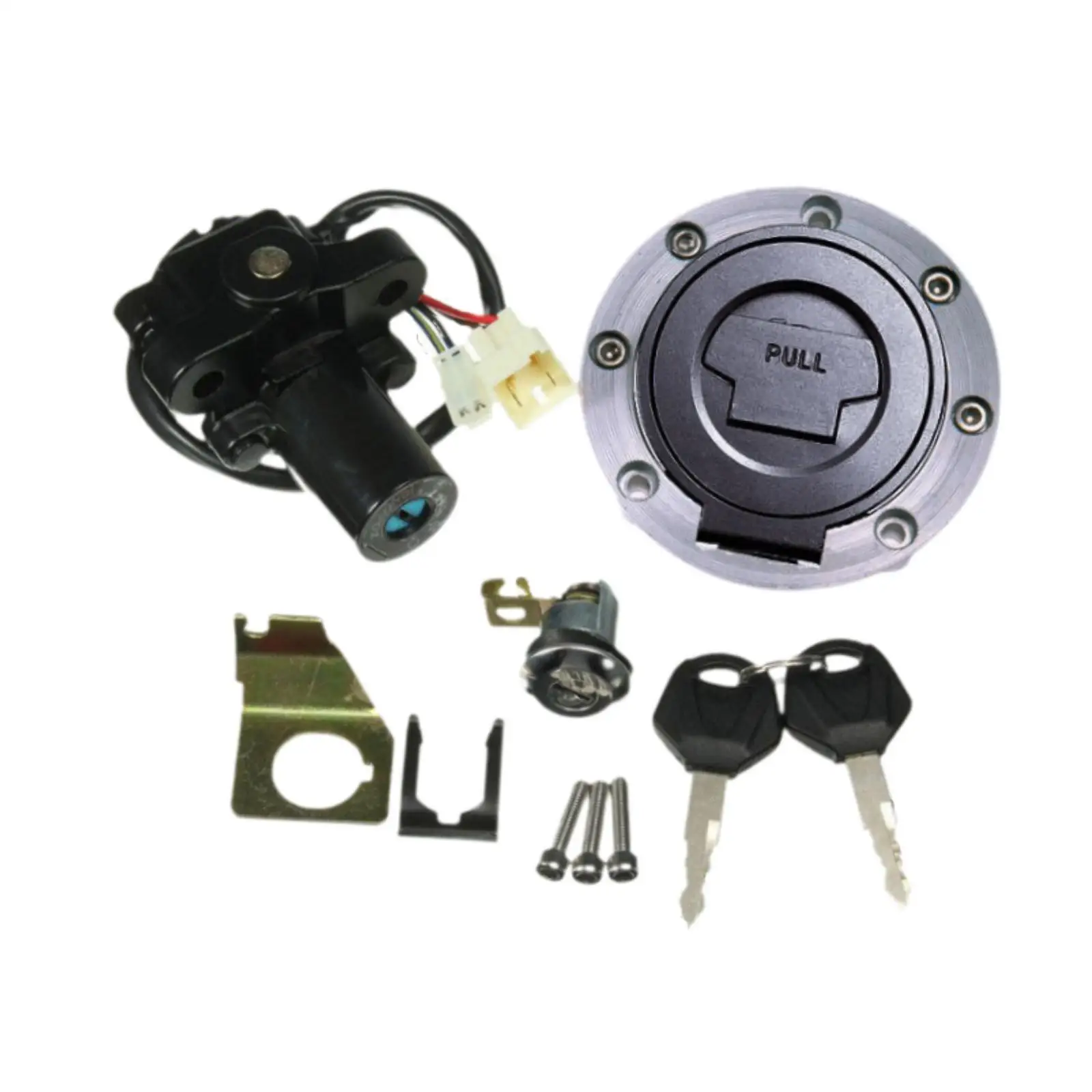 

Ignition Switch Lock Key Fuel Cap Set Accessories Easy to Install Spare Parts Portable Practical Replacement High Performance