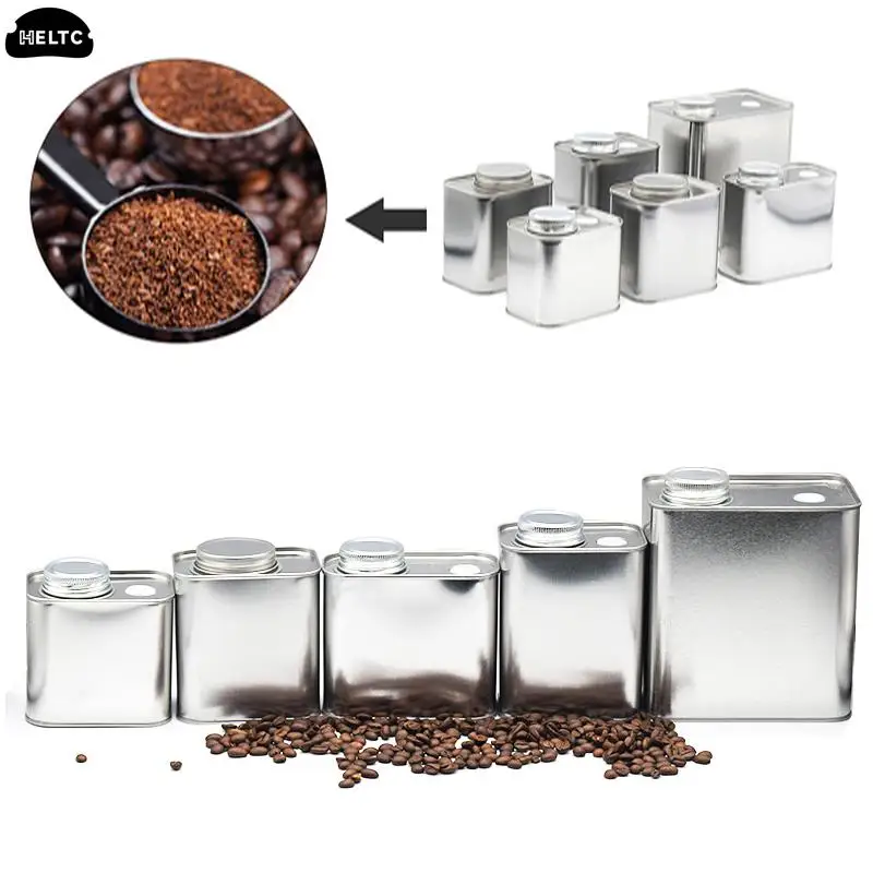 Coffee Bean Airtight tinplate Can Outdoor Camping Tin Box Food-grade Packaging Storage Fresh Breathing Iron Can Coffee DosingCup