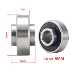 10PCS  Non-standard 608ZZ Deep Groove Ball Bearing Raised Step Bearing 8x22x7x8 8x22x7x9 8x22x7x10MM
