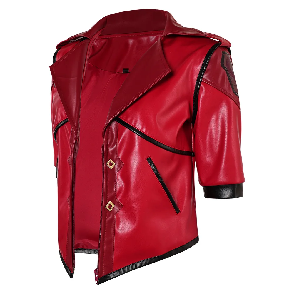 Fantasia Vi Cosplay LoL Arcane Costume Adult Women Disguise Red Jacket Coat Shirt Eyemask Outfits Halloween Carnival Party Suit