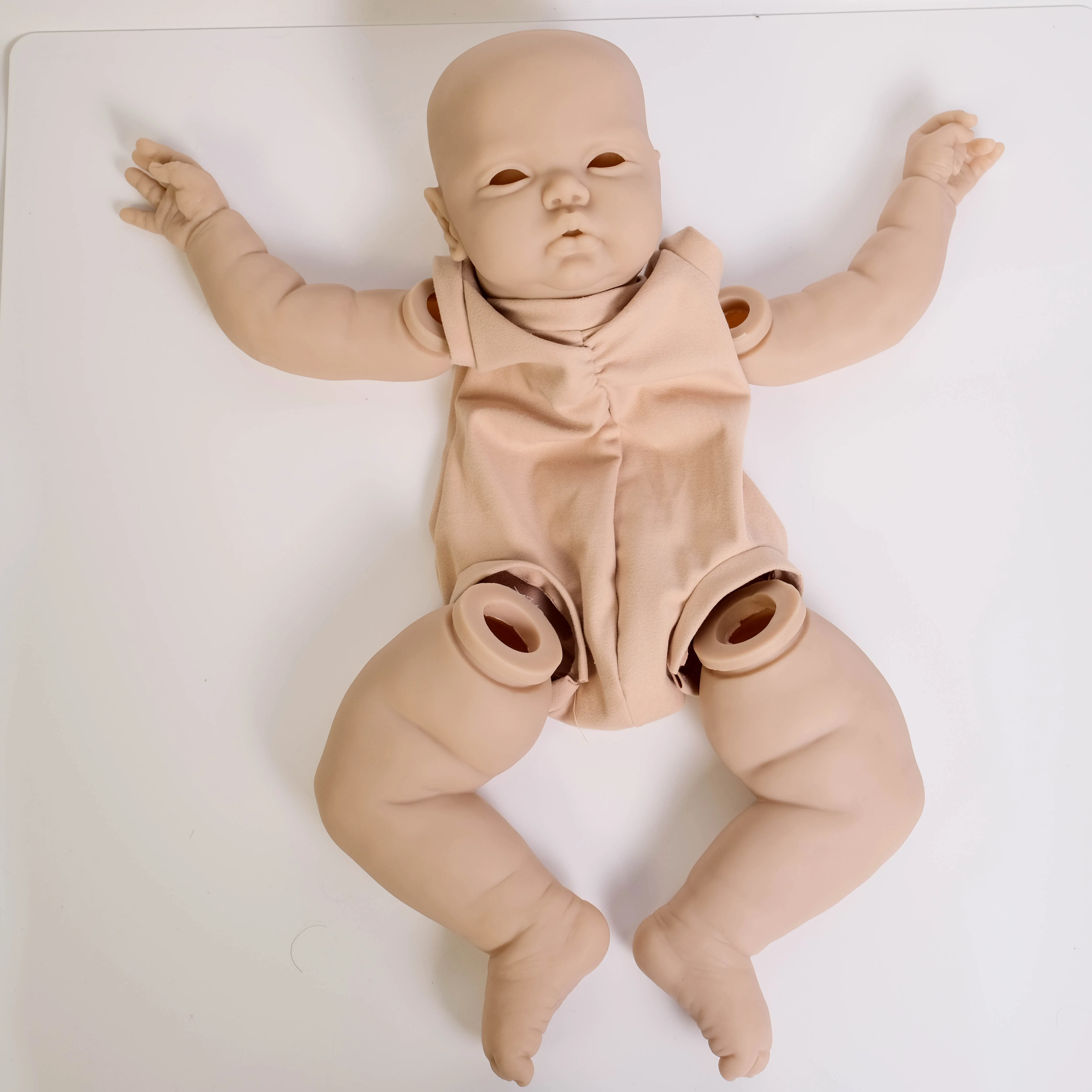 NPK 24Inch  Baby doll kit Toddler Reborn  Pickle Awake Realistic Doll Unfinished Doll Parts included Cloth body and Eyes