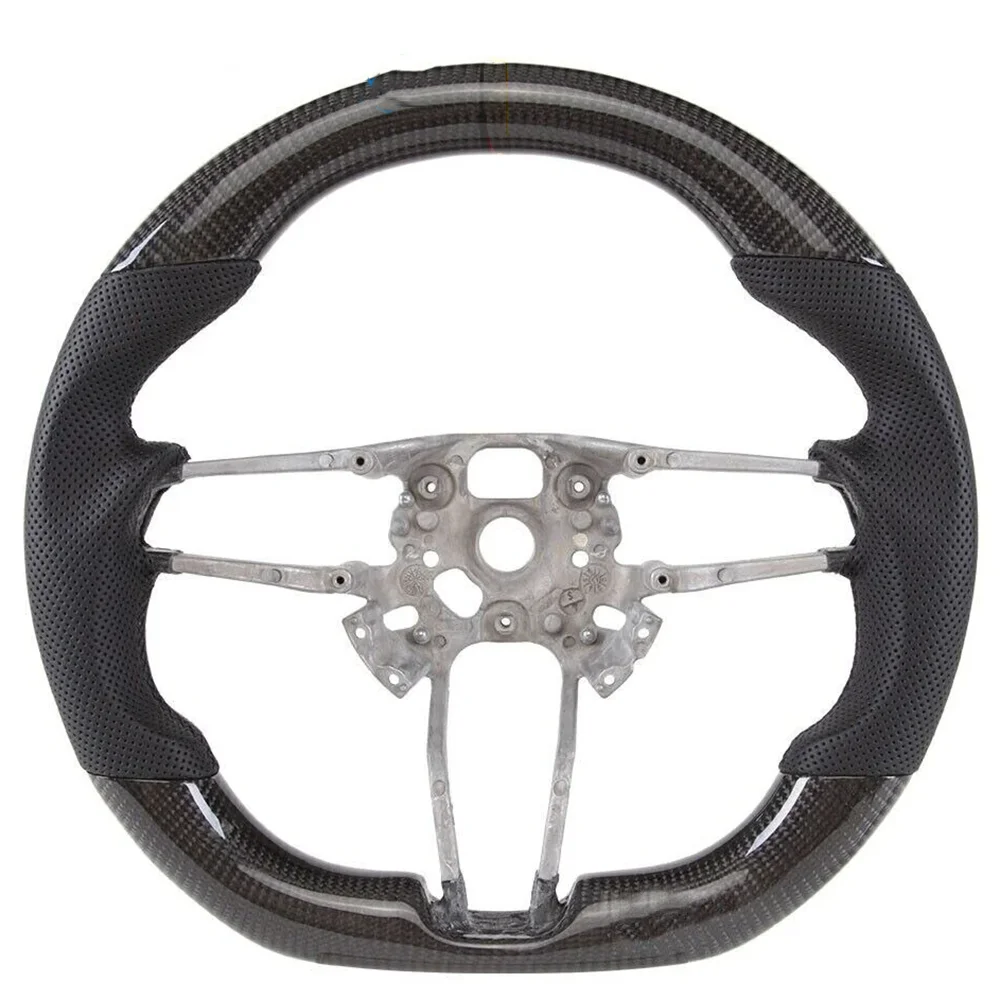 Volante de fibra de carbono real para Porsche, acessórios para automóveis, Mancan Panamera, Cayenne 911, 718, 718, 2014-2020