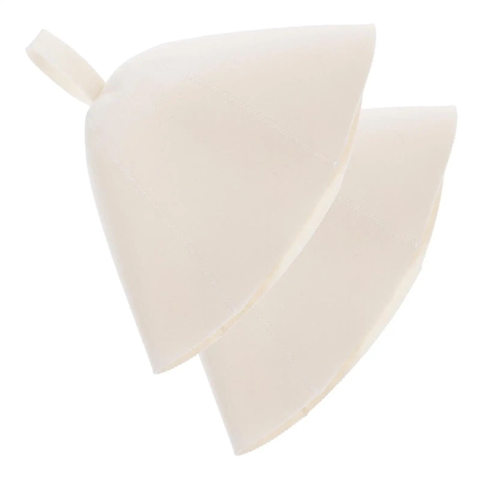 2 Pcs Sauna Cap Heat Insulation Hat Bath for Lightweight Shower Felt Gift Natural Large
