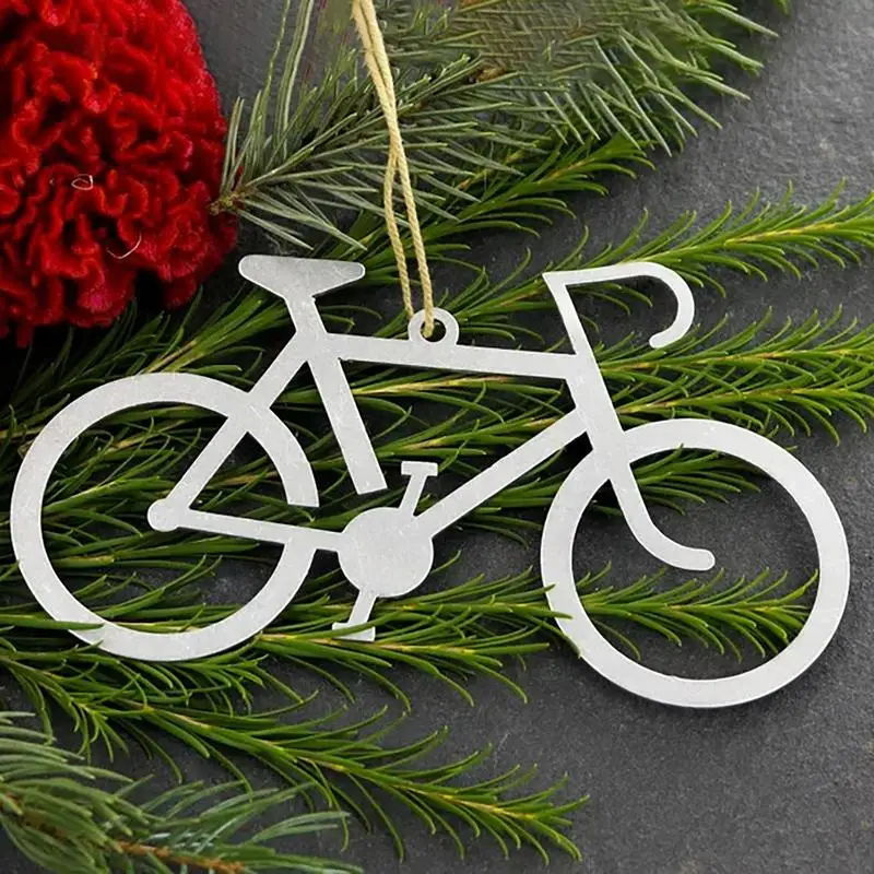 Christmas Cycle Decoration Portable Metal Cycle Ornament Car Pendant Multifunctional Car Interior Decor Holiday Centerpieces