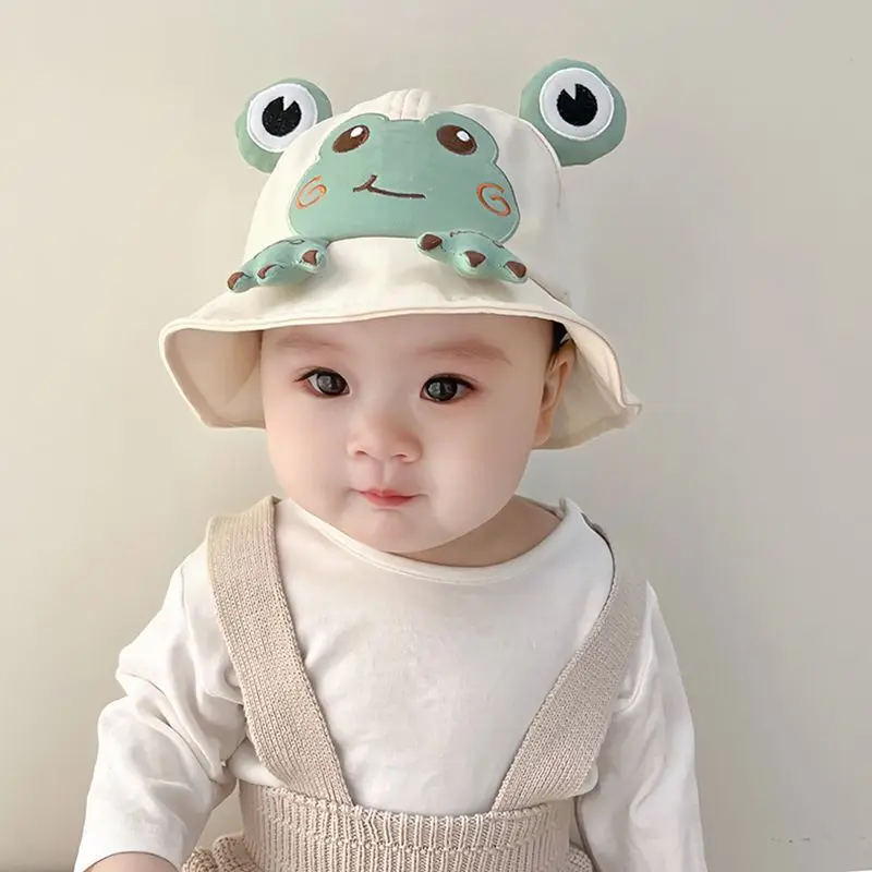 Funny Frog Baby Fisherman Hat Froggy Summer Sunscreen Bob Bonnet Cartoon Children Panama Basin Cap Toddler Outdoor Sun Visors