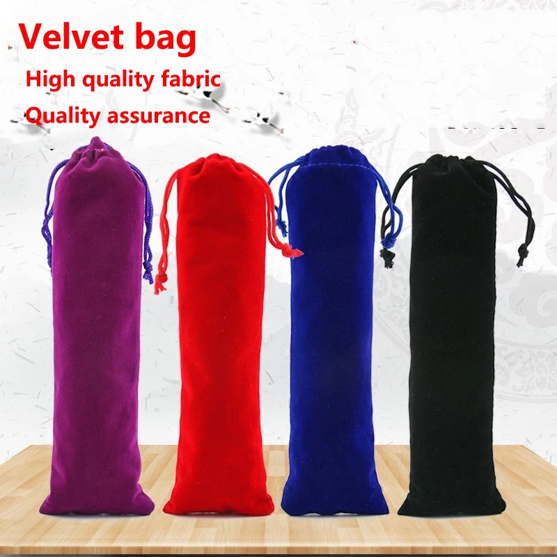 5/100Pcs Slender drawstring velvet bag Comb gift packaging bag  Storage Bag Drinking Container Drawstring Pouch Organizer Bag