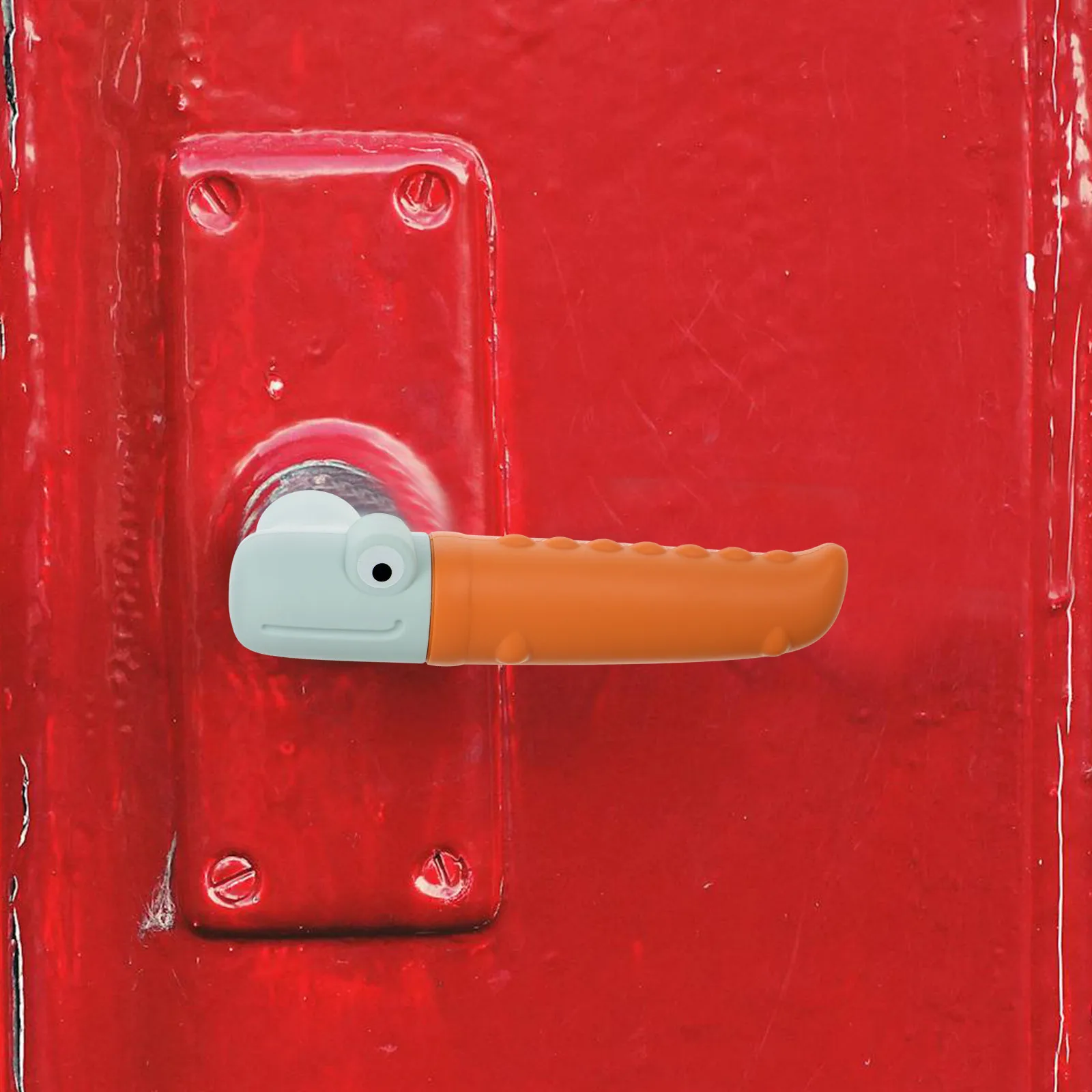 

Силиконовый чехол для дверной ручки, защита от детей, мягкий защитный рукав, ярко-оранжево-зеленый, защита от столкновений, дверная ручка для дома