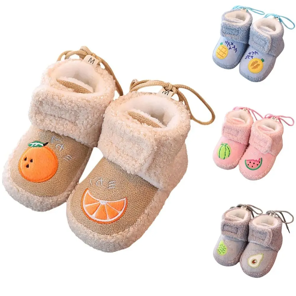 

Износостойкие флисовые зимние сапоги для малышей, теплая хлопковая обувь на мягкой подошве, нескользящая зимняя обувь с защитой от падения