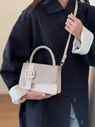 New Fashion PU Splicing Sequins Crossbody Bag For Women Casual Korean Edition Handbag Trendy Simple Handheld Shoulder Bag