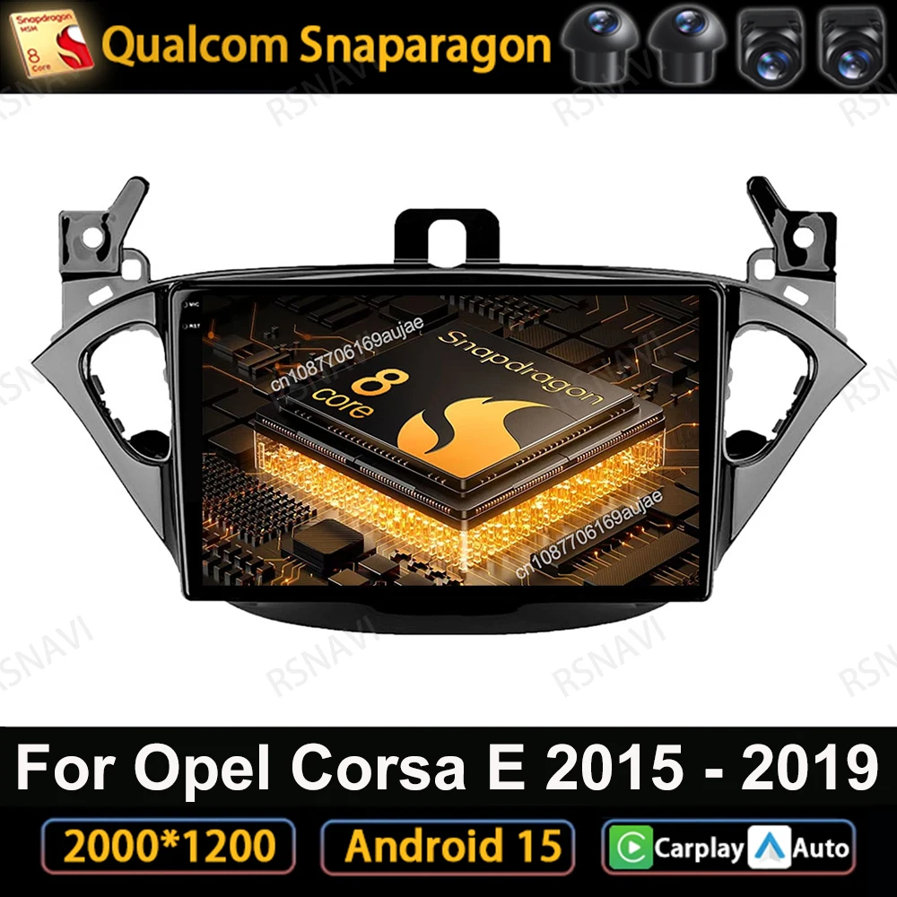

Автомобильный радиоприемник Android 15 для Opel Corsa E 2015-2019, DVD DSP, авторадио, беспроводной Carplay, авто стерео навигация, GPS BT Qualcomm QLED