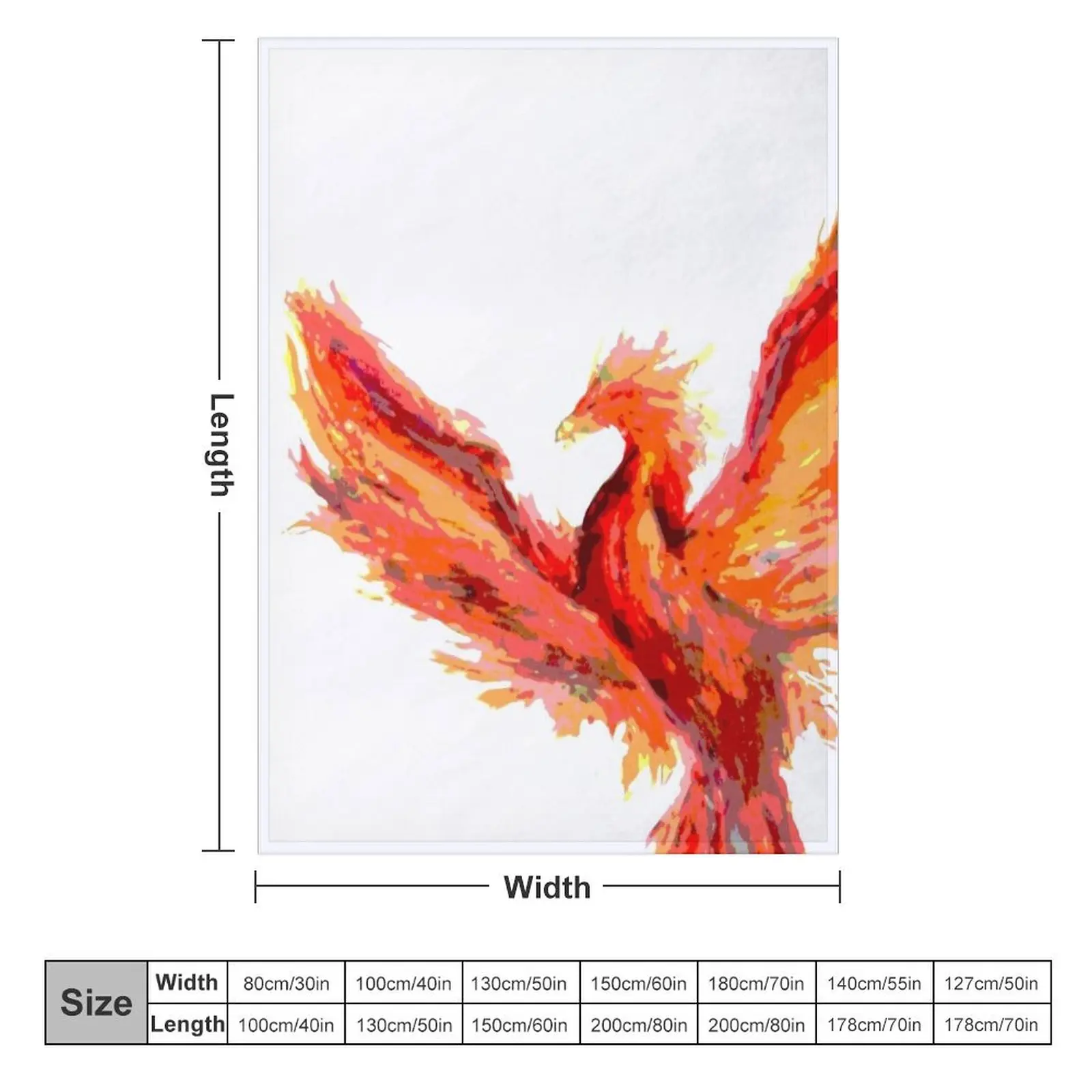 Posterized phoenix Throw Blanket Soft Big Softest Blankets