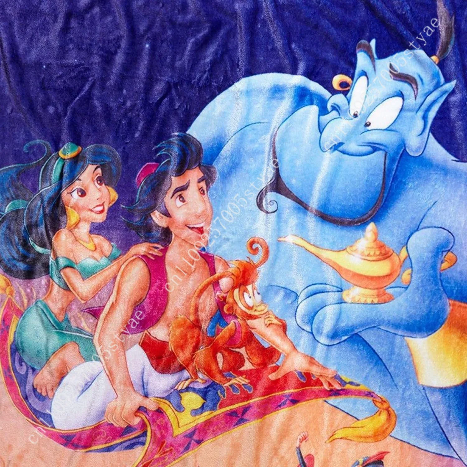 Disney Aladdin Decke Magic Carpet Ride Genie Jasmine Abu Jafar Iago Weicher Plüschüberwurf