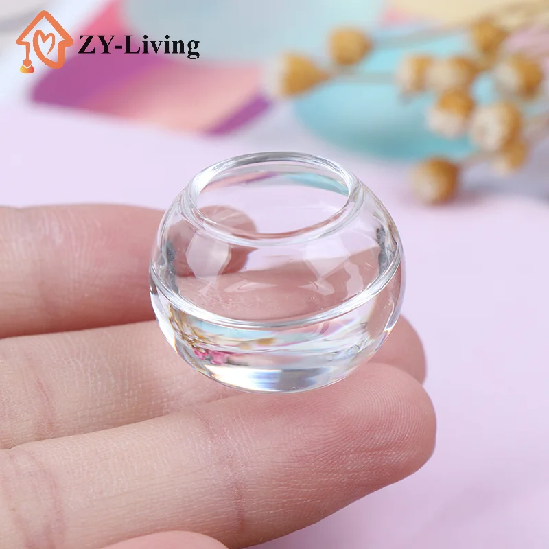 

1Pcs Dollhouse Miniature Mini Fish Tank Mini Glass Bowl Doll House Accessories