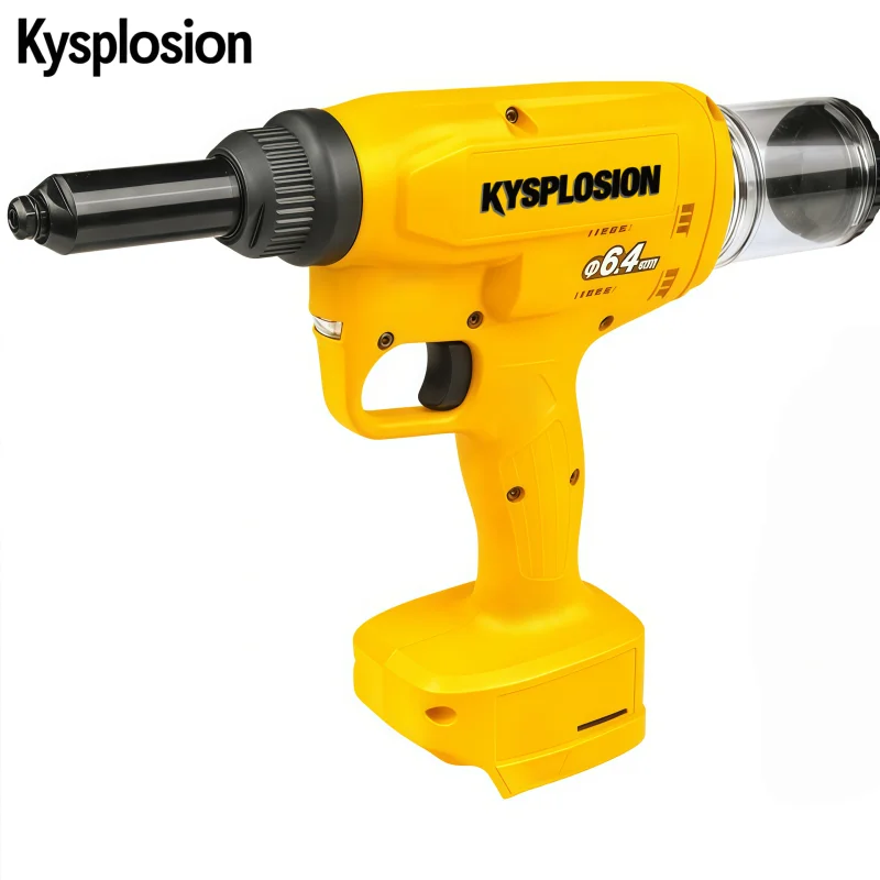 Cordless 30mm Long Stroke Electric Brushless Industrial Rivet Gun​ 20KN Pull Force power tool For Dewalt 20v battery