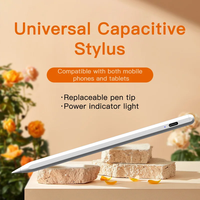 안드로이드 iOS용 스타일러스 펜, 아이패드 액세서리용 범용 터치스크린 정전식 펜, 샤오미 화웨이용 애플 펜슬 드로잉 펜