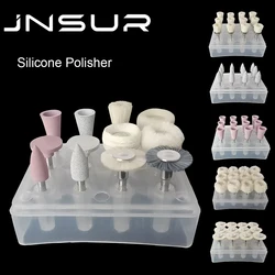 JNSUR 12pcs Dental Polisher Kit For Low-Speed Handpiece Dental Composite Kit Dentistry Porcelain/Natural Teeth/Nail Polishing