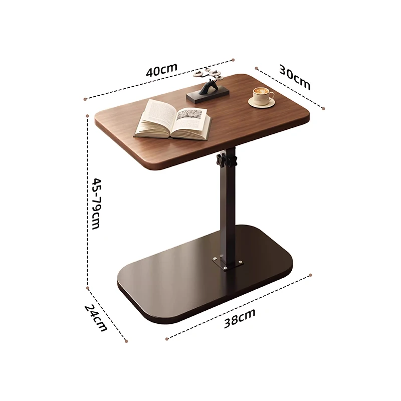 Tavolini da caffè sottili regolabili Gamba in metallo Tavolini da caffè rustici piccoli moderni Piano sollevabile pieghevole Mesa De Centro Mobili elevabili