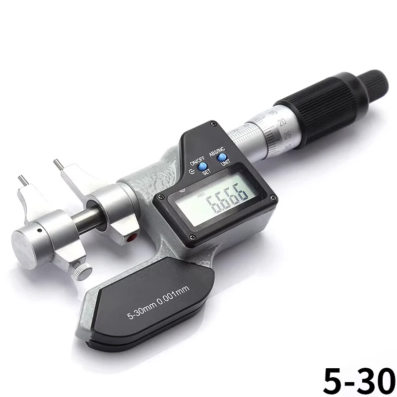 

Digital Inside Micrometer with High Precision 0.003 Fixed Base Accessories Battery-Powered Thickness Gauge for Measuring Inner