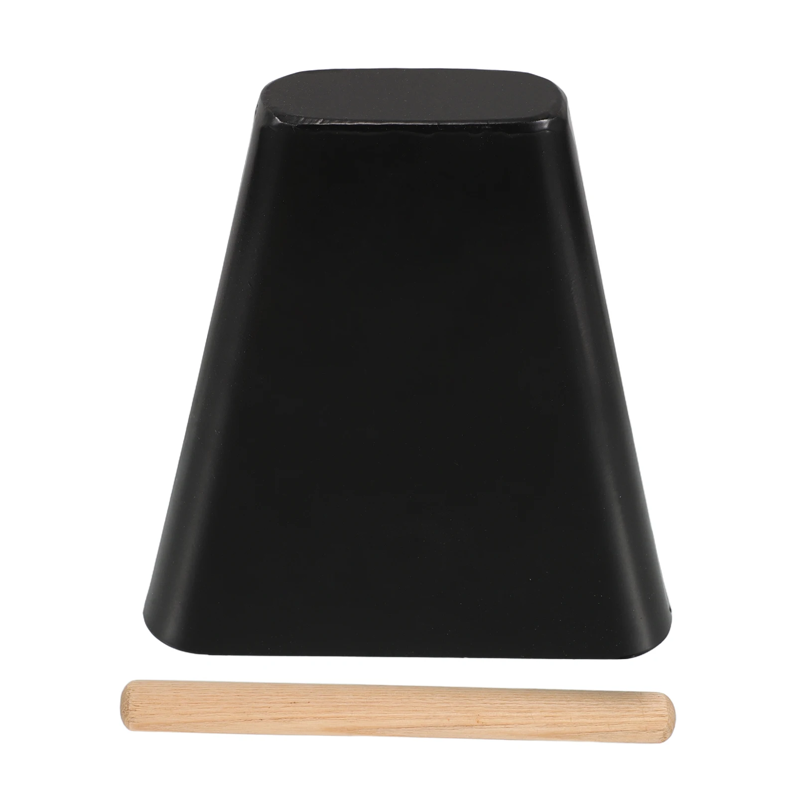 1 Juego de 1 Juego de campanilla pequeña de Metal con palo de madera para kits de batería, bandas para entusiastas de la música, puesta en escena, mazo de cencerro de hierro