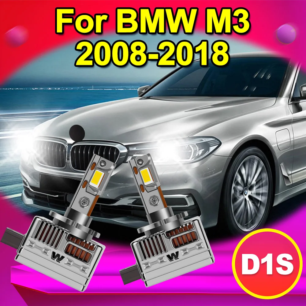 

For BMW M3 2008-2018 2x D1S High Low Beam LED Headlight Bulbs HID Replacement Bulbs Plug&Play
