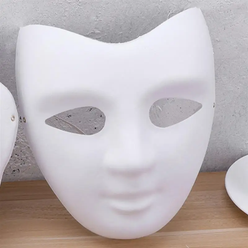 

5pcs DIY Painting Human Face Masks Paper Masks Masquerade Masks Holloween Party Cosplay Costume Props DIY Blank Masks