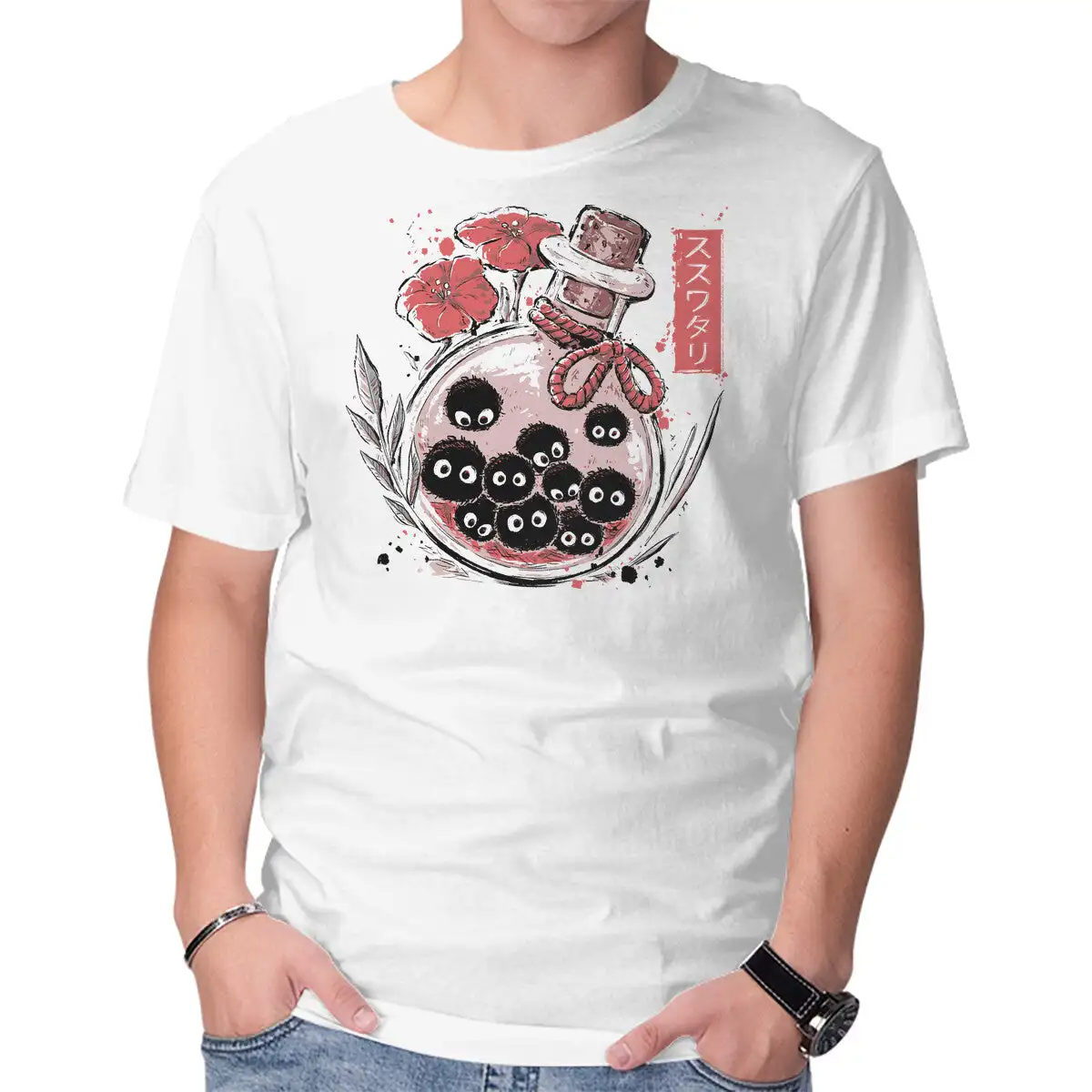 Susuwatari Anime Graphic T-shirts for Men Clothing Women Short Sleeve Tees New Arrivals Unisex Summer