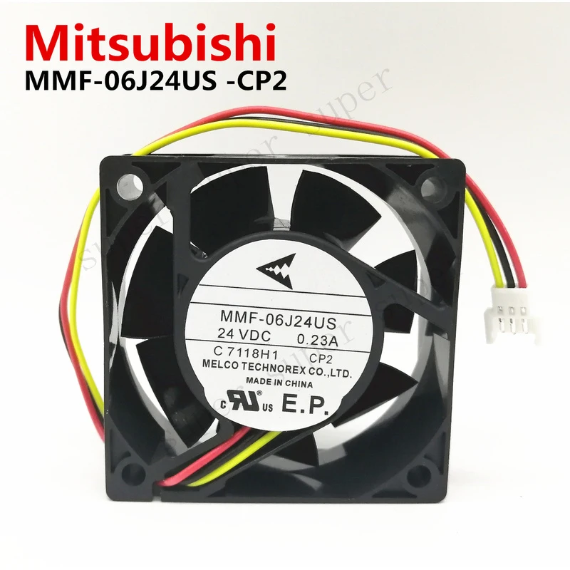 S+    Mitsubishi MMF-06J24US-CP2 C7118H1 24VDC 0.23A 6CM 6025 3-pin Cooling Fan