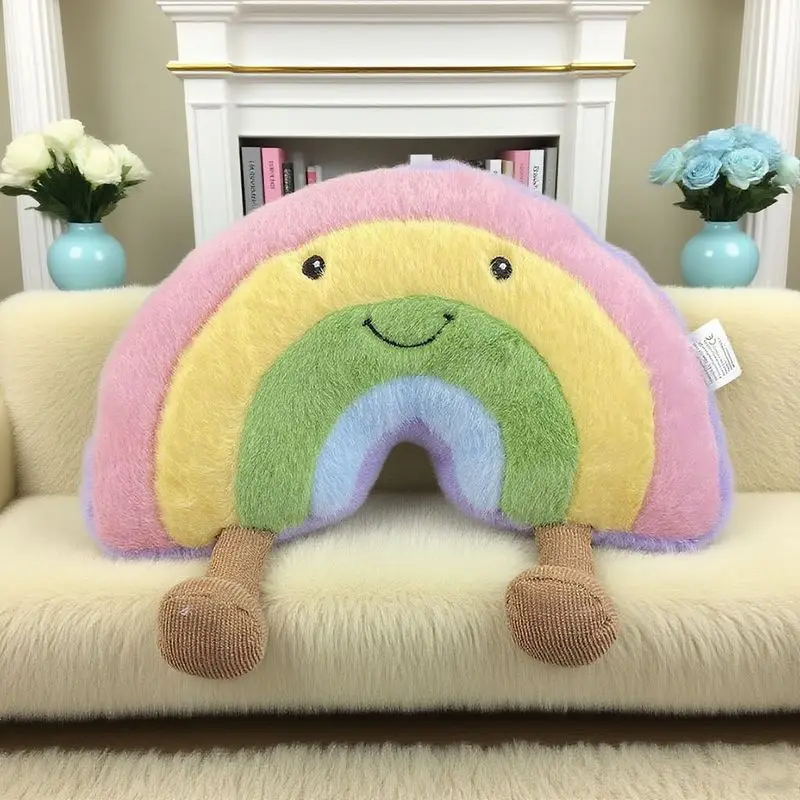 20*33cm pelúcia arco-íris brinquedos bonitos coloridos brinquedos de pelúcia dos desenhos animados para meninos meninas aniversário presente de natal