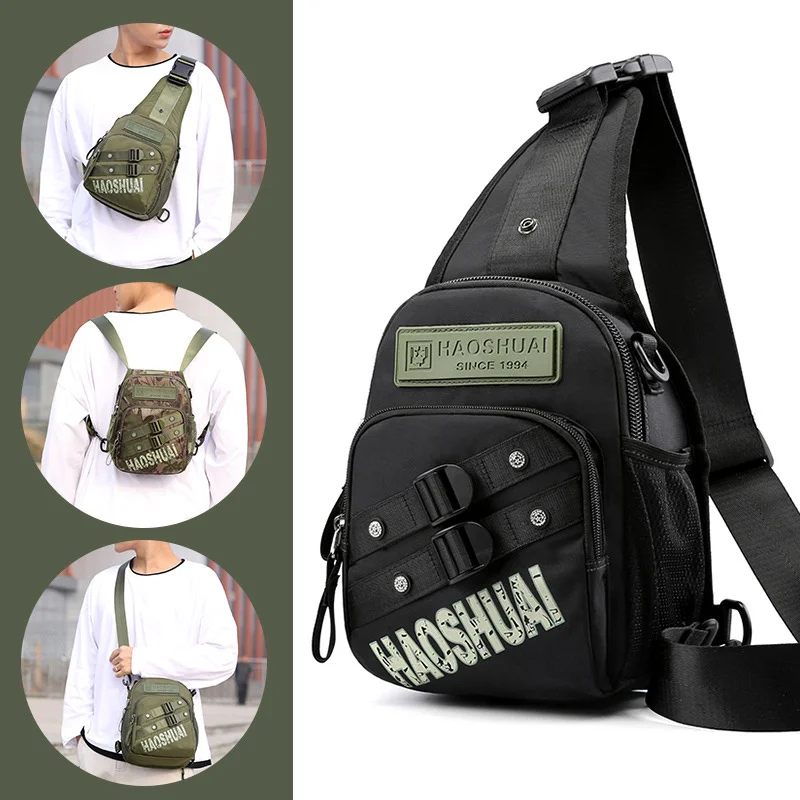 Men Chest Pack New Nylon Waterproof Man Tactical Bag Fashion Cross Body Messenger Male Travel Back-pack iPad Handbags