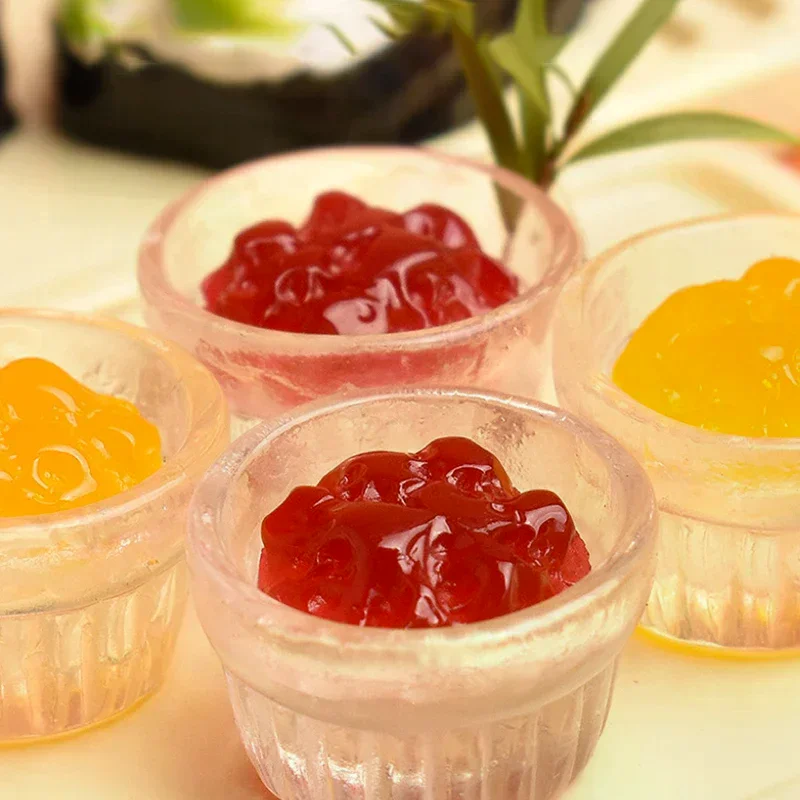 

10pcs Dollhouse Miniature Food Play Scene Decoration Mini Strawberry Jam Mango Jam Doll Accessory Toys