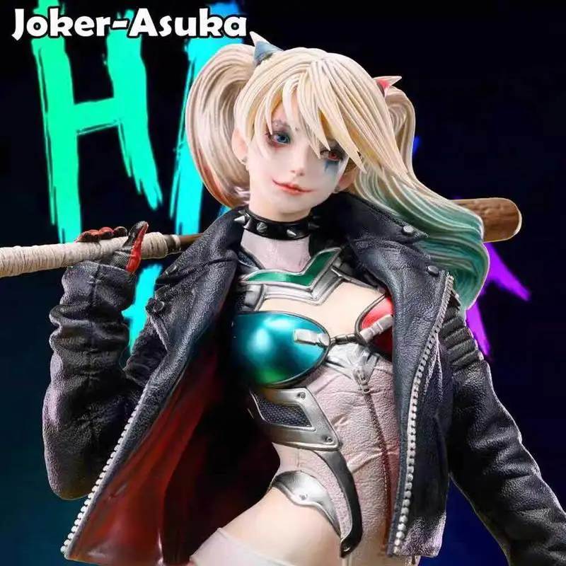 

New 1/6 Scale Female Soldier 33cm Harley Quinn Female Beauty Model Statue For Collecting Displaying Ornaments Surrounding