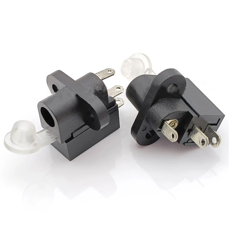 DC power socket DC-108 for children's electric stroller charging port, with a transparent waterproof cap of 5.5X2.1