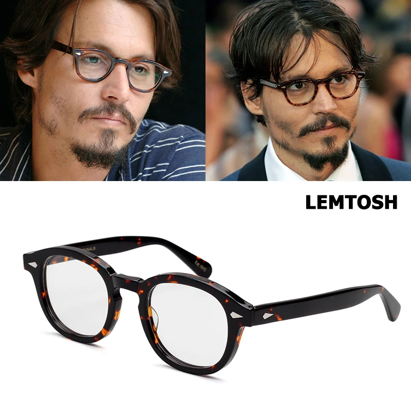 Lemtosh-gafas de lectura Johnny Depp para hombre y mujer, lentes de marca de lujo con montura de acetato Vintage, para presbicia, dioptrías + 1,0 +