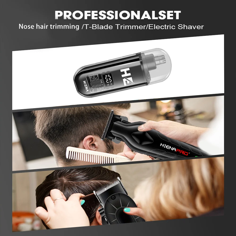 HIENA professional rechargeable hair clipper set,USB charging, small portable easy to use at home,fast trim without pulling hair