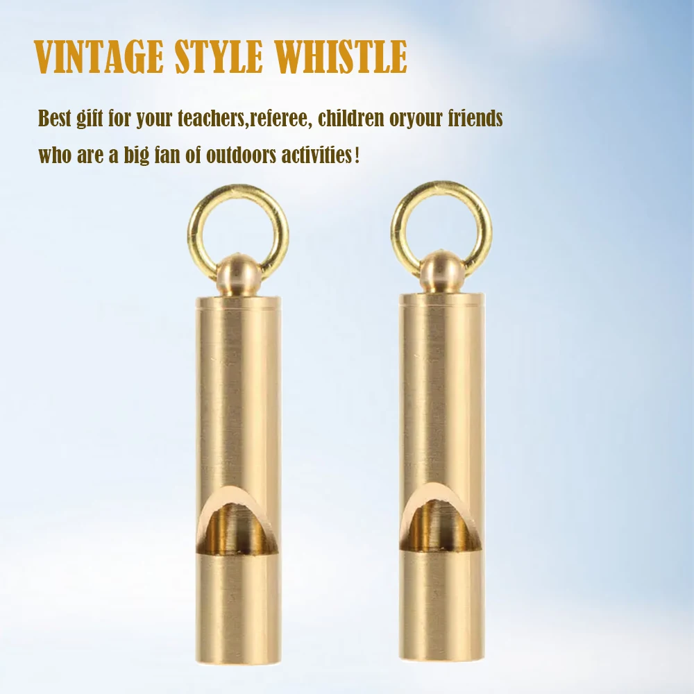 Emergency Survival whistle outdoor camping hiking training tool children's emergency call rescue brass keychain pendant souvenir