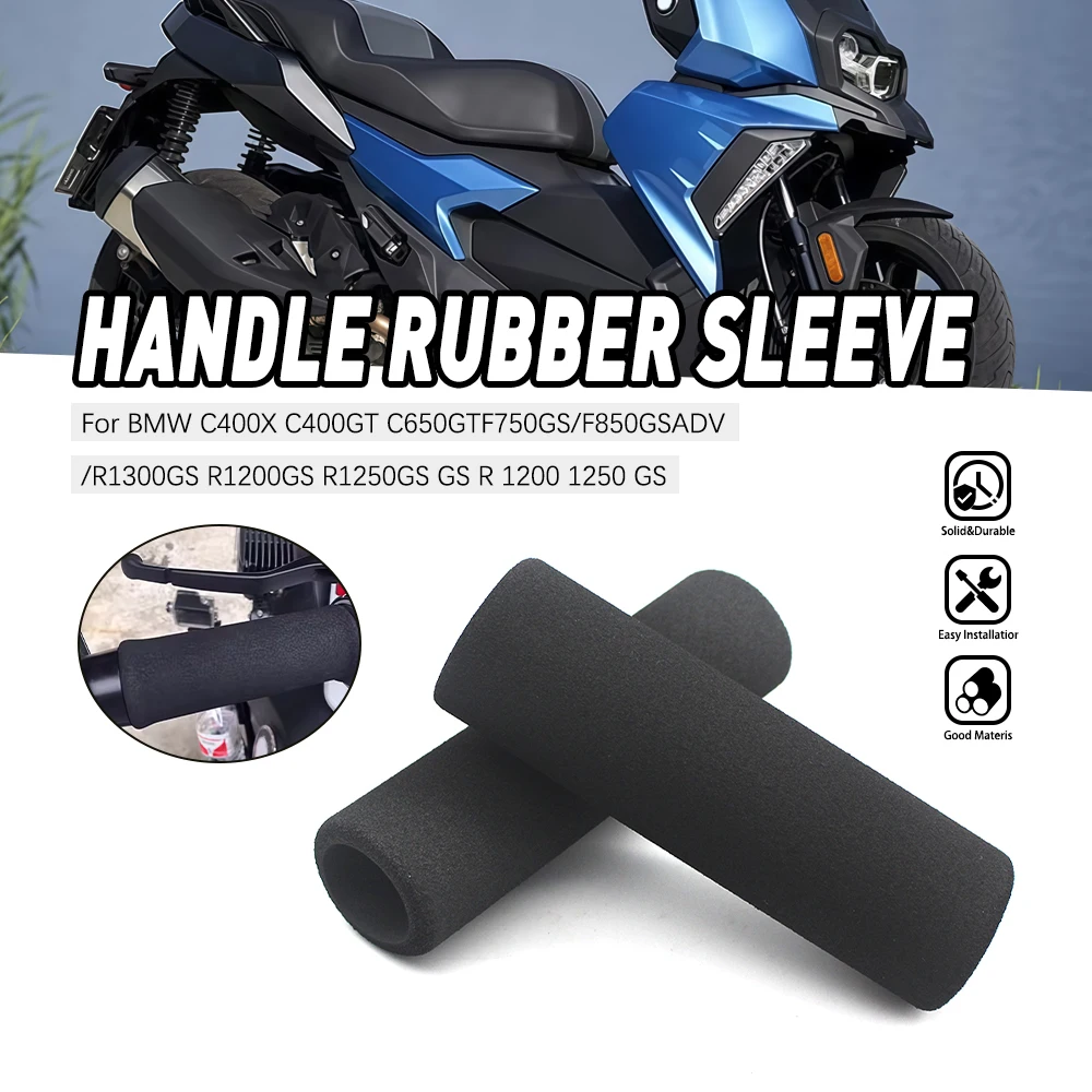 

2PCS Motorcycle Handlebar Cover Slip-on Anti Vibration Comfort Handlebar Grip Sleeve Foam Anti-slip Moto Handle Levers Grips