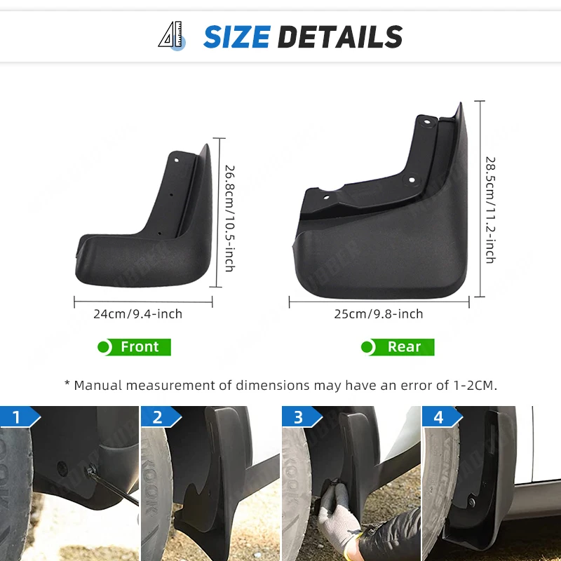 For VOLVO XC90 2007- 2014 Mudflaps 2008 2009 2010 2011 2012 2013 Front Rear Car Mud Flaps Splash Guards Mud Flap Mudguard Fender