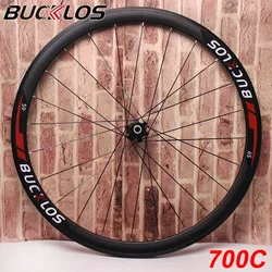 BUCKLOS Bicycle Quick Release Wheelset 700C 40mm 24 Holes Road Wheels Front 9*100 Rear 10*130 Bike Wheel Set Cycling Parts