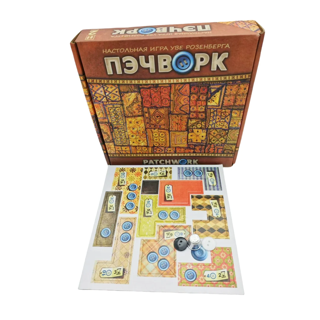 《Patchwork》Russian Version of the Card Game, Interactive Board Game. Suitable for Family Gatherings, Halloween, and Christmas Gifts.