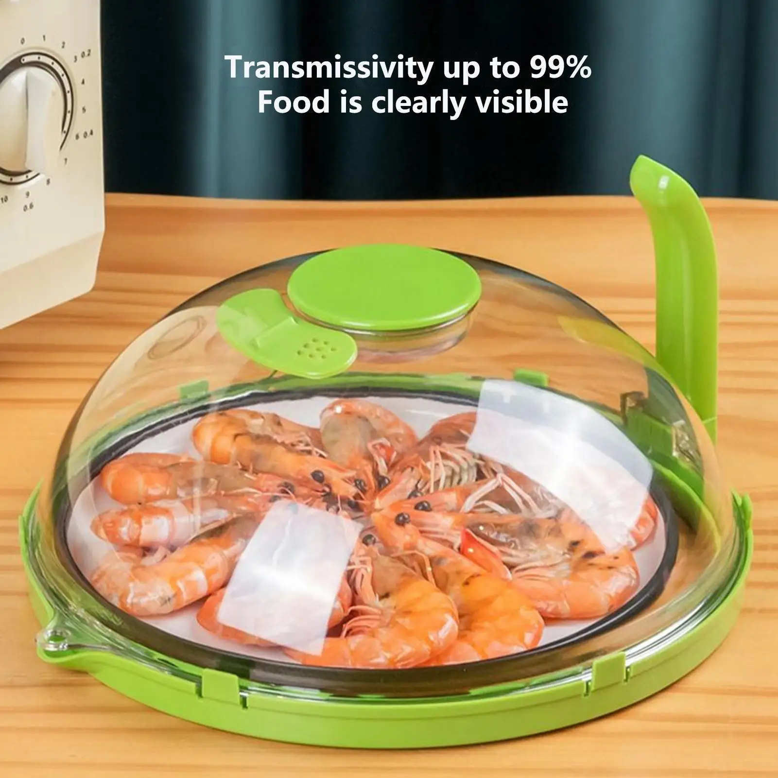 Microwave Cover Clear Microwave Splatter Cover with Water Steamer and Handle Microwave Splash Guard Cooker Lid Kitchen Gadgets