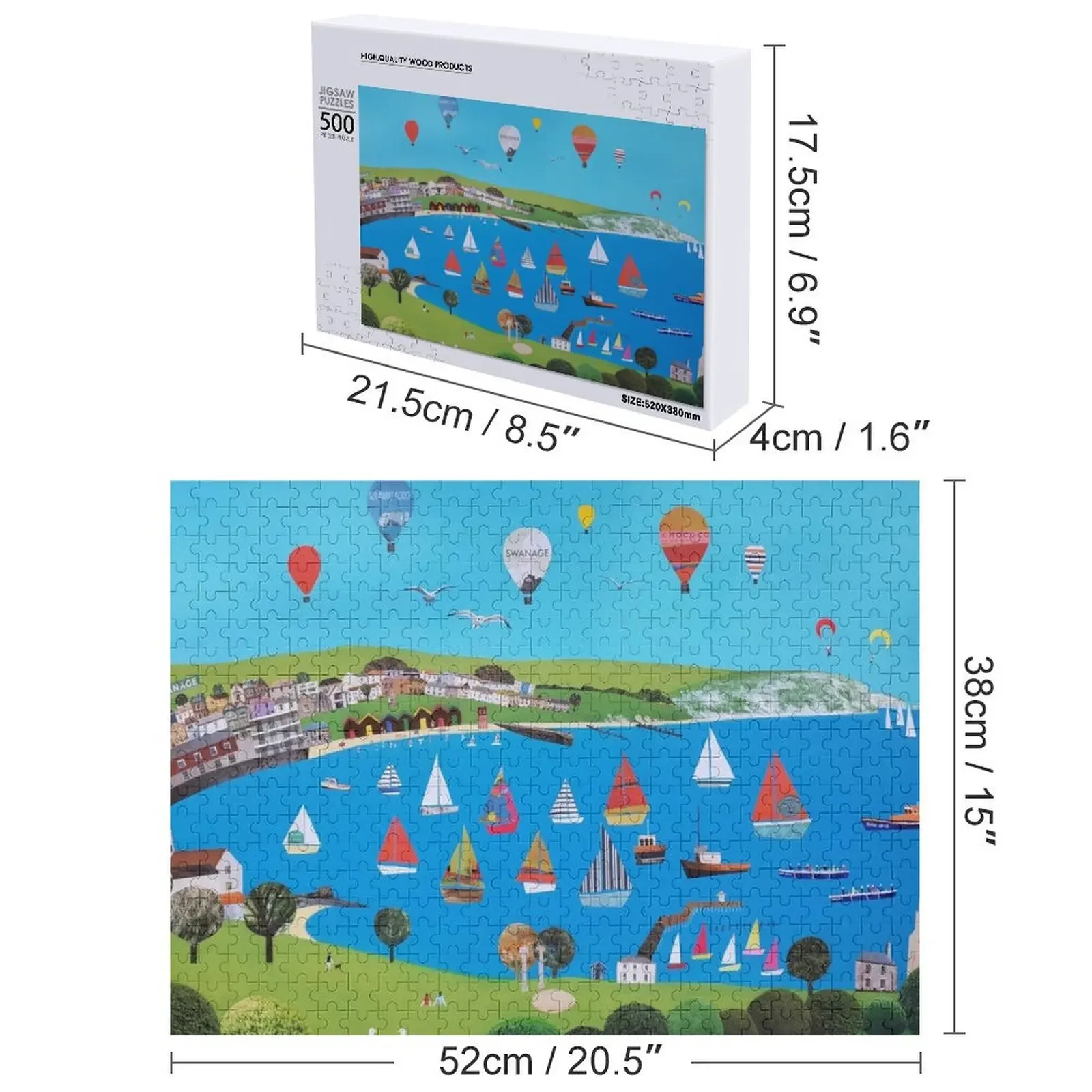 Swanage, Dorset Puzzle, individuelles Spielzeug für Kinder, individuell mit Fotopuzzle