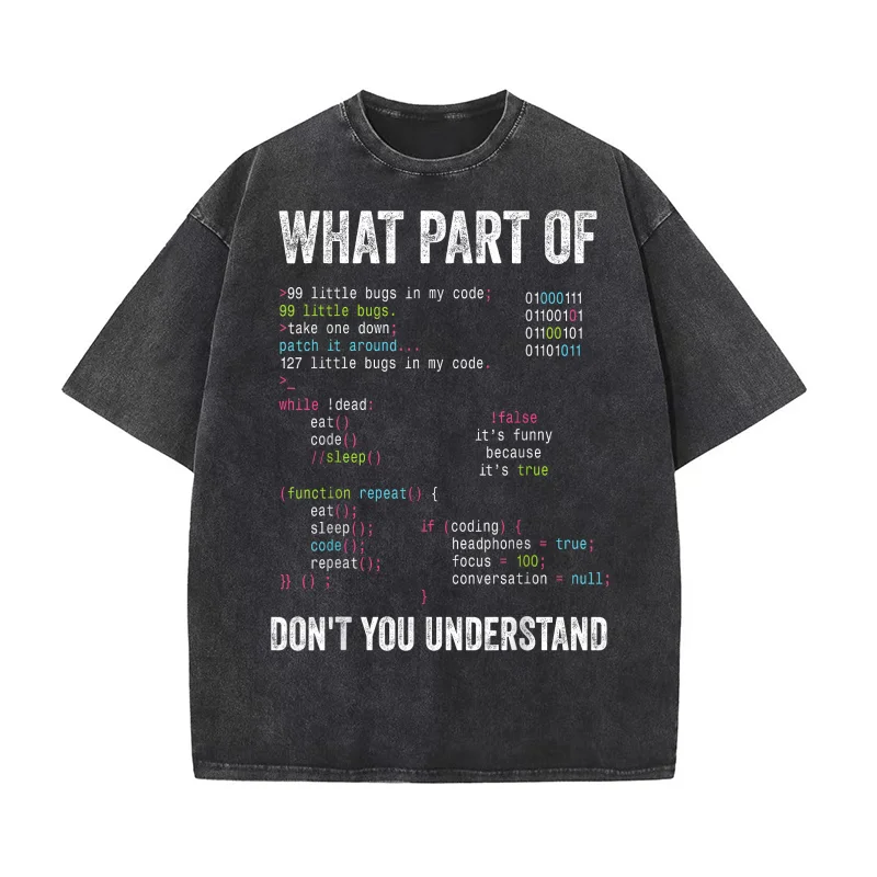 

2025 забавные футболки для мужчин, что часть не понимают компьютерных науков, футболка большого размера, старые черные футболки из хлопка