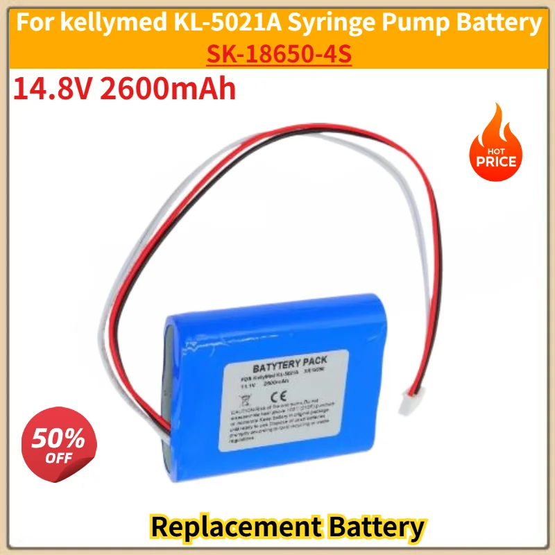 For kellymed KL-5021A Syringe Pump Brand New High Quality SK-18650-4S 14.8V 2600mAh Replacement Battery
