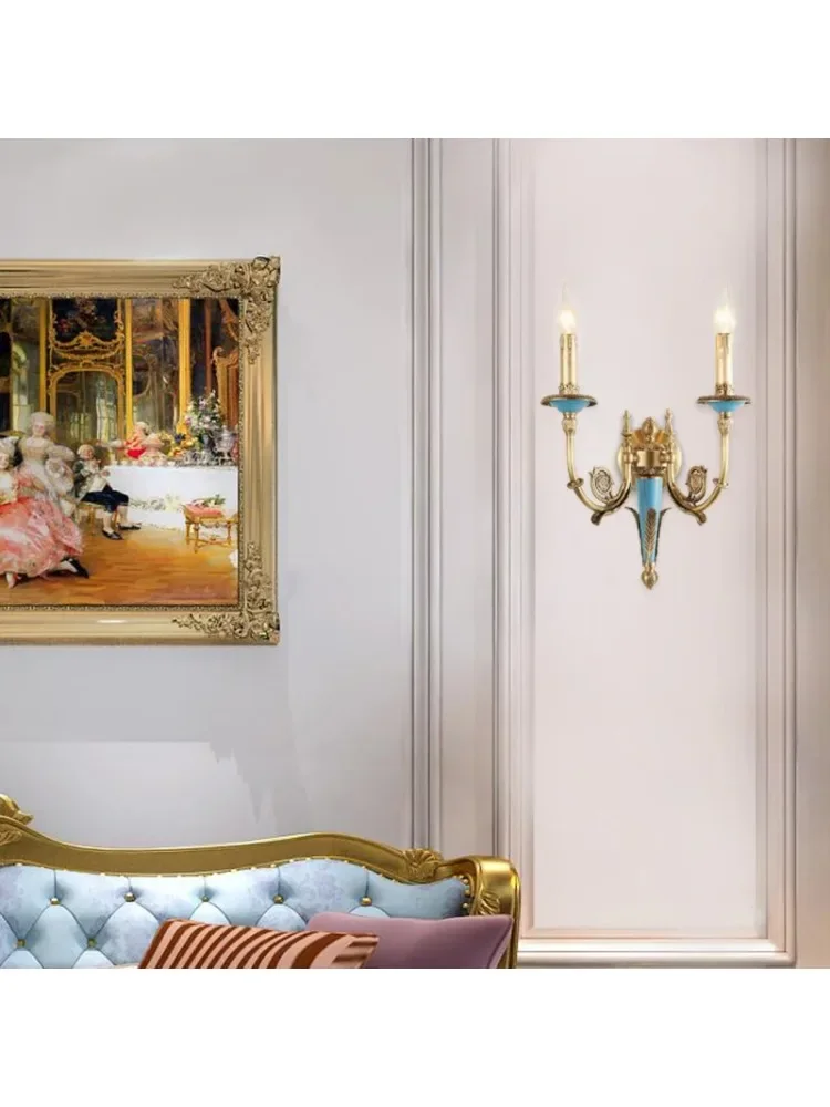 

Brass carved night light bedroom decoration luxury wall light