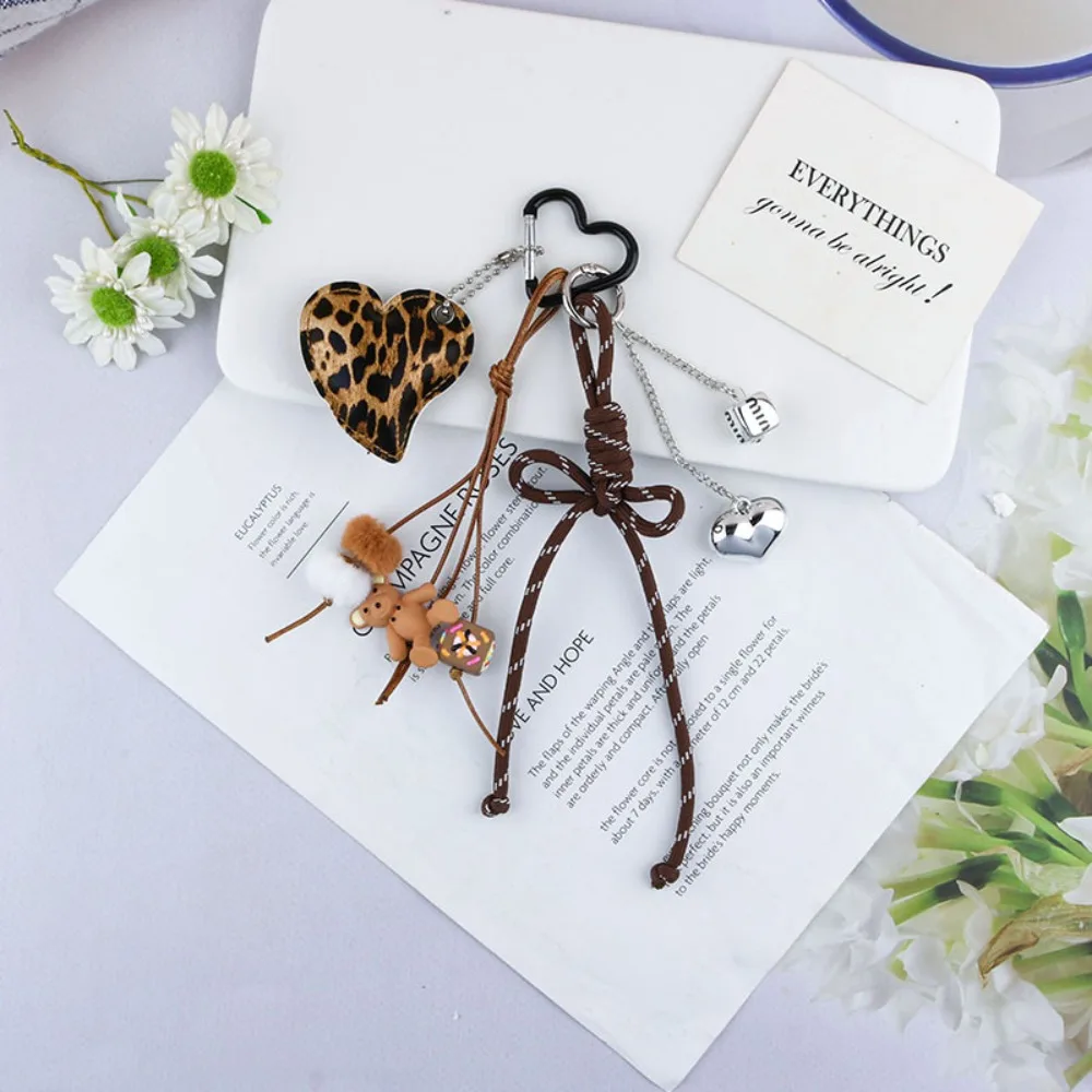 

Cute Heart Purse Hanging Pendants Bow Hanmade Rope Bag Pendants Bag Charm