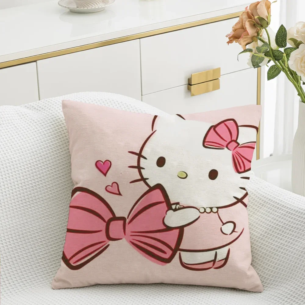 Pillow Cover Hello Kitty Decorative Pillows for Sofa 45x45 Cushions Cover Home and Decoration Pilow Covers Personalized Gifts