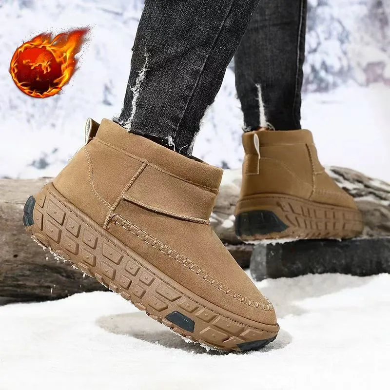 2026 الشتاء كسب الوزن الرجال سميكة مبطن الثلوج الأحذية لتعزيز الدفء المضادة للانزلاق مريحة لباس غير رسمي أحذية قطنية 40-46 #5