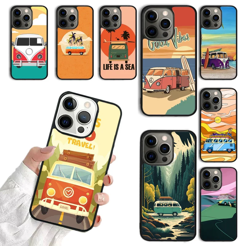 Combi Van Surf phone Case Cover For iPhone 16 15 14 Plus XR XS for Apple 11 12 13 mini Pro Max coque